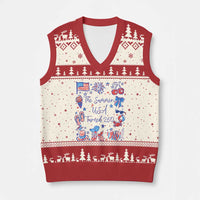 The Summer USA Turned 250 1776 2026 4th of July V-Neck Knit Sweater Vest
