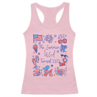 The Summer USA Turned 250 1776 2026 4th of July Racerback Tank Top