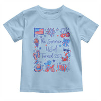 The Summer USA Turned 250 1776 2026 4th of July Toddler T Shirt