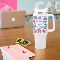 The Summer USA Turned 250 1776 2026 4th of July Tumbler With Handle