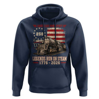 Train USA 250th Anniversary Hoodie American Iron Spirit Steam Locomotive Railroad Train Engine