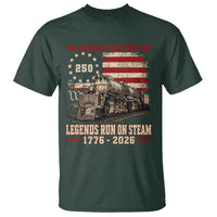 Train USA 250th Anniversary T Shirt American Iron Spirit Steam Locomotive Railroad Train Engine