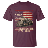 Train USA 250th Anniversary T Shirt American Iron Spirit Steam Locomotive Railroad Train Engine