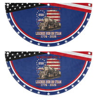 Train USA 250th Anniversary Patriotic Fan Flag American Iron Spirit Steam Locomotive Railroad Train Engine