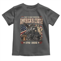 Steam Locomotive Train USA 250th Anniversary Toddler T Shirt Coast To Coast Patriotism Liberty American Flag