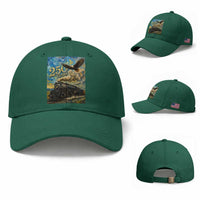 Train USA 250 Year Anniversary 1776 2026 Baseball Cap Van Gogh Art Steam Locomotive Railroad Starry Night