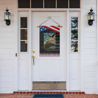 Train USA 250 Year Anniversary 1776 2026 Patriotic Garden Flag Van Gogh Art Steam Locomotive Railroad Starry Night