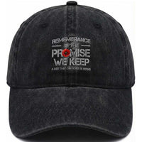 Remembrance Is The Promise We Keep Washed Cotton Baseball Cap Memorial Day