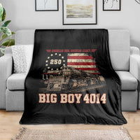 Train USA 250th Anniversary Throw Blanket American Iron Legacy Steam Locomotive Railroad Train Engine