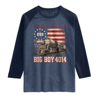 Train USA 250th Anniversary Raglan Shirt American Iron Legacy Steam Locomotive Railroad Train Engine