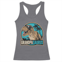 Dinosaur Grandfather Racerback Tank Top Funny Grandpasaurus Fathers Day Family Matching