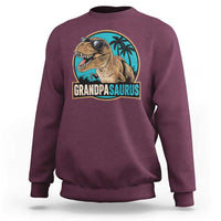 Dinosaur Grandfather Sweatshirt Funny Grandpasaurus Fathers Day Family Matching