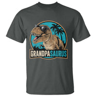 Dinosaur Grandfather T Shirt Funny Grandpasaurus Fathers Day Family Matching
