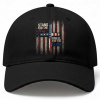 Stand For The Flag Kneel For The Cross Baseball Cap Patriotic Faith Vintage American Flag