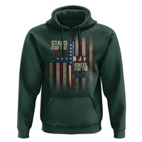 Stand For The Flag Kneel For The Cross Hoodie Patriotic Faith Vintage American Flag