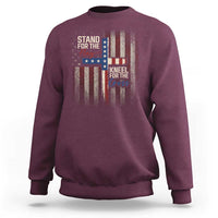 Stand For The Flag Kneel For The Cross Sweatshirt Patriotic Faith Vintage American Flag