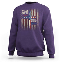 Stand For The Flag Kneel For The Cross Sweatshirt Patriotic Faith Vintage American Flag