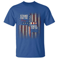 Stand For The Flag Kneel For The Cross T Shirt Patriotic Faith Vintage American Flag