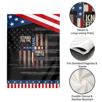 Stand For The Flag Kneel For The Cross Patriotic Garden Flag Faith Vintage American Flag