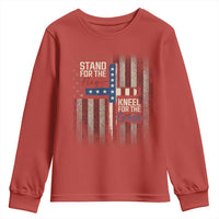 Stand For The Flag Kneel For The Cross Youth Sweatshirt Patriotic Faith Vintage American Flag