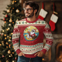Funny Xmas In July Ugly Christmas Sweater No Cookies Just Beer Santa Summer Season Eagle Float - Wonder Print Shop