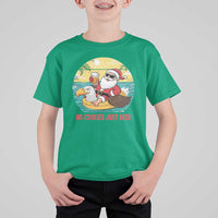 Funny Christmas In July T Shirt For Kid No Cookies Just Beer Santa Summer Season Eagle Float - Wonder Print Shop