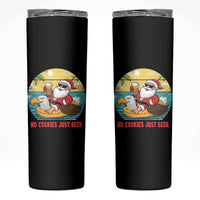 Funny Christmas In July Skinny Tumbler No Cookies Just Beer Santa Summer Season Eagle Float - Wonder Print Shop