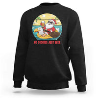Funny Christmas In July Sweatshirt No Cookies Just Beer Santa Summer Season Eagle Float - Wonder Print Shop