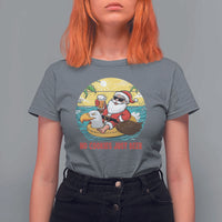 Funny Christmas In July T Shirt For Women No Cookies Just Beer Santa Summer Season Eagle Float - Wonder Print Shop