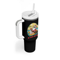 Funny Christmas In July Tumbler With Handle No Cookies Just Beer Santa Summer Season Eagle Float - Wonder Print Shop