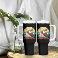 Funny Christmas In July Tumbler With Handle No Cookies Just Beer Santa Summer Season Eagle Float - Wonder Print Shop
