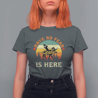 Funny Canada T Shirt For Women Have No Fear The Canadian Is Here Maple Leaf - Wonder Print Shop