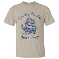 Funny 4th Of July T Shirt Spilling The Tea Since 1773 History Ship - Wonder Print Shop