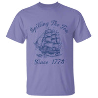 Funny 4th Of July T Shirt Spilling The Tea Since 1773 History Ship - Wonder Print Shop