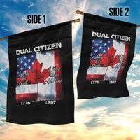 Funny Canadian American Garden Flag Dual Citizen Liberty Or Death A Mari Usque Ad Mare - Wonder Print Shop