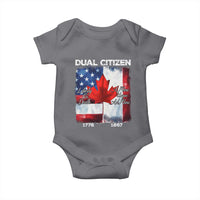 Funny Canadian American Baby Onesie Dual Citizen Liberty Or Death A Mari Usque Ad Mare - Wonder Print Shop
