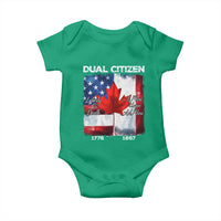 Funny Canadian American Baby Onesie Dual Citizen Liberty Or Death A Mari Usque Ad Mare - Wonder Print Shop