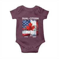 Funny Canadian American Baby Onesie Dual Citizen Liberty Or Death A Mari Usque Ad Mare - Wonder Print Shop