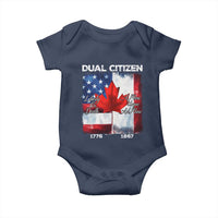 Funny Canadian American Baby Onesie Dual Citizen Liberty Or Death A Mari Usque Ad Mare - Wonder Print Shop