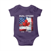 Funny Canadian American Baby Onesie Dual Citizen Liberty Or Death A Mari Usque Ad Mare - Wonder Print Shop