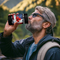 Funny Canadian American 4 in 1 Can Cooler Tumbler Dual Citizen Liberty Or Death A Mari Usque Ad Mare - Wonder Print Shop