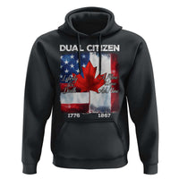 Funny Canadian American Hoodie Dual Citizen Liberty Or Death A Mari Usque Ad Mare - Wonder Print Shop