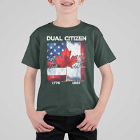 Funny Canadian American T Shirt For Kid Dual Citizen Liberty Or Death A Mari Usque Ad Mare - Wonder Print Shop