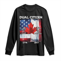 Funny Canadian American Long Sleeve Shirt Dual Citizen Liberty Or Death A Mari Usque Ad Mare - Wonder Print Shop