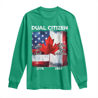 Funny Canadian American Long Sleeve Shirt Dual Citizen Liberty Or Death A Mari Usque Ad Mare - Wonder Print Shop