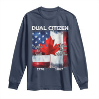 Funny Canadian American Long Sleeve Shirt Dual Citizen Liberty Or Death A Mari Usque Ad Mare - Wonder Print Shop