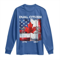 Funny Canadian American Long Sleeve Shirt Dual Citizen Liberty Or Death A Mari Usque Ad Mare - Wonder Print Shop