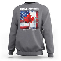 Funny Canadian American Sweatshirt Dual Citizen Liberty Or Death A Mari Usque Ad Mare - Wonder Print Shop