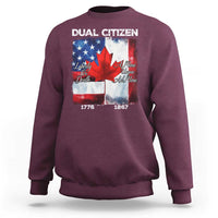Funny Canadian American Sweatshirt Dual Citizen Liberty Or Death A Mari Usque Ad Mare - Wonder Print Shop