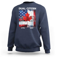 Funny Canadian American Sweatshirt Dual Citizen Liberty Or Death A Mari Usque Ad Mare - Wonder Print Shop
